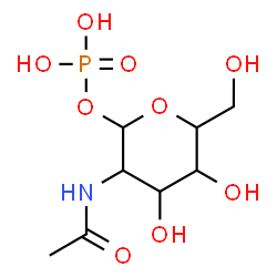ChemSpider 2D Image | 2-Acetamido-2-deoxy-1-O-phosphonohexopyranose | C8H16NO9P