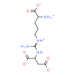 ChemSpider 2D Image | 2-({[(4-Ammonio-4-carboxylatobutyl)ammonio](imino)methyl}amino)succinate | C10H17N4O6
