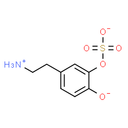 ChemSpider 2D Image | 5-(2-Ammonioethyl)-2-oxidophenyl sulfatato | C8H10NO5S