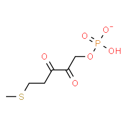 ChemSpider 2D Image | 5-(Methylsulfanyl)-2,3-dioxopentyl hydrogenato(2-) phosphate | C6H10O6PS