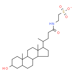 ChemSpider 2D Image | 2-[(3-Hydroxy-24-oxocholan-24-yl)amino]ethanesulfonatato | C26H44NO5S