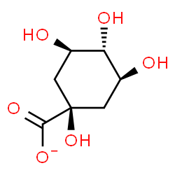 ChemSpider 2D Image | 1,3,4,5-Tetrahydroxycyclohexanecarboxylate | C7H11O6
