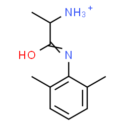 ChemSpider 2D Image | 1-[(2,6-Dimethylphenyl)amino]-1-oxo-2-propanaminium | C11H17N2O