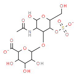 ChemSpider 2D Image | 2-Acetamido-2-deoxy-3-O-hexopyranuronosyl-4-O-sulfonatohexopyranose | C14H21NO15S
