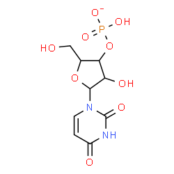ChemSpider 2D Image | 1-[3-O-(Hydroxyphosphinato)pentofuranosyl]-2,4(1H,3H)-pyrimidinedione | C9H12N2O9P