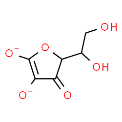 ChemSpider 2D Image | 5-(1,2-Dihydroxyethyl)-4-oxo-4,5-dihydro-2,3-furandiolate | C6H6O6