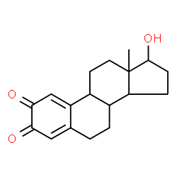 ChemSpider 2D Image | 17-Hydroxyestra-1(10),4-diene-2,3-dione | C18H22O3