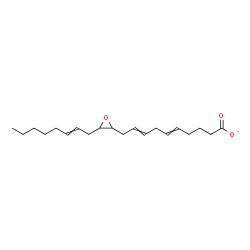 ChemSpider 2D Image | 10-[3-(2-Octen-1-yl)-2-oxiranyl]-5,8-decadienoatato | C20H31O3