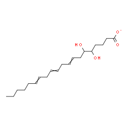 ChemSpider 2D Image | 5,6-Dihydroxy-8,11,14-icosatrienoatato | C20H33O4
