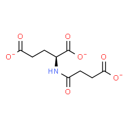 ChemSpider 2D Image | (2S)-2-[(3-Carboxylatopropanoyl)amino]pentanedioate | C9H10NO7