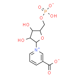 ChemSpider 2D Image | 1-[5-O-(Hydroxyphosphinato)pentofuranosyl]-3-pyridiniumcarboxylatato(3-) | C11H13NO9P