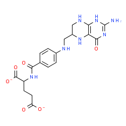 ChemSpider 2D Image | 2-[[4-[(2-amino-4-oxo-1,3,5,6,7,8-hexahydropteridin-6-yl)methylamino]benzoyl]amino]pentanedioate | C19H22N7O6