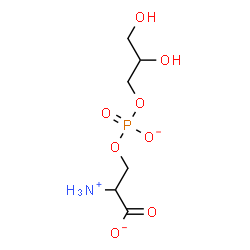 ChemSpider 2D Image | 2-Ammonio-3-{[(2,3-dihydroxypropoxy)phosphinato]oxy}propanoate | C6H13NO8P
