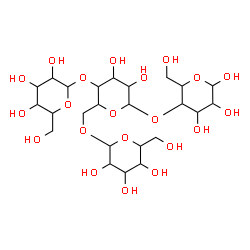 ChemSpider 2D Image | Hexopyranosyl-(1->4)-[hexopyranosyl-(1->6)]hexopyranosyl-(1->4)hexopyranose | C24H42O21