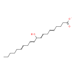 ChemSpider 2D Image | 10-Hydroxy-5,8,11,14-icosatetraenoate | C20H31O3
