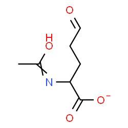 ChemSpider 2D Image | 2-Acetamido-5-oxopentanoate | C7H10NO4