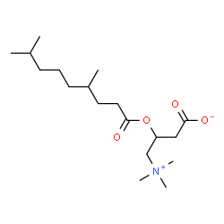 ChemSpider 2D Image | 3-[(4,8-Dimethylnonanoyl)oxy]-4-(trimethylammonio)butanoate | C18H35NO4