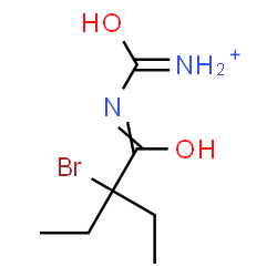 ChemSpider 2D Image | [(2-Bromo-2-ethylbutanoyl)amino](oxo)methanaminium | C7H14BrN2O2