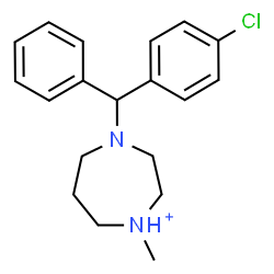 ChemSpider 2D Image | 4-[(4-Chlorophenyl)(phenyl)methyl]-1-methyl-1,4-diazepan-1-ium | C19H24ClN2