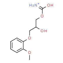 ChemSpider 2D Image | [2-Hydroxy-3-(2-methoxyphenoxy)propoxy](oxo)methanaminium | C11H16NO5