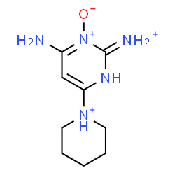 ChemSpider 2D Image | 1-(6-Amino-2-ammonio-1-oxido-4(3H)-pyrimidinylidene)piperidinium | C9H17N5O