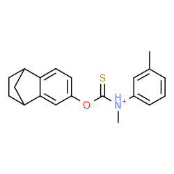 ChemSpider 2D Image | N,3-Dimethyl-N-[(tricyclo[6.2.1.0~2,7~]undeca-2,4,6-trien-4-yloxy)carbonothioyl]anilinium | C20H22NOS