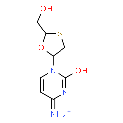 ChemSpider 2D Image | 1-[2-(Hydroxymethyl)-1,3-oxathiolan-5-yl]-2-oxo-1,2-dihydro-4-pyrimidinaminium | C8H12N3O3S