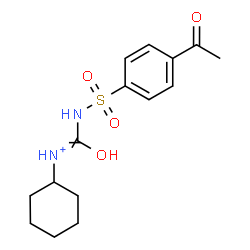 ChemSpider 2D Image | N-{[(4-Acetylphenyl)sulfonyl]carbamoyl}cyclohexanaminium | C15H21N2O4S