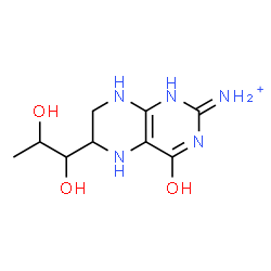 ChemSpider 2D Image | 6-(1,2-Dihydroxypropyl)-4-oxo-1,4,5,6,7,8-hexahydro-2-pteridinaminium | C9H16N5O3