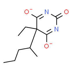 ChemSpider 2D Image | 5-Ethyl-2-oxo-5-(2-pentanyl)-2,5-dihydro-4,6-pyrimidinediolate | C11H16N2O3