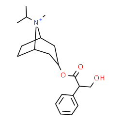 ChemSpider 2D Image | 3-[(3-Hydroxy-2-phenylpropanoyl)oxy]-8-isopropyl-8-methyl-8-azoniabicyclo[3.2.1]octane | C20H30NO3