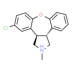 ChemSpider 2D Image | (3aR,12bR)-5-Chloro-2-methyl-2,3,3a,12b-tetrahydro-1H-dibenzo[2,3:6,7]oxepino[4,5-c]pyrrol-2-ium | C17H17ClNO