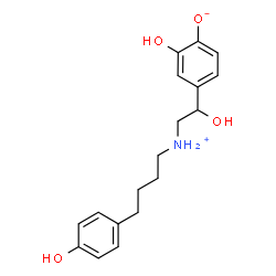 ChemSpider 2D Image | 2-Hydroxy-4-(1-hydroxy-2-{[4-(4-hydroxyphenyl)butyl]ammonio}ethyl)phenolate | C18H23NO4