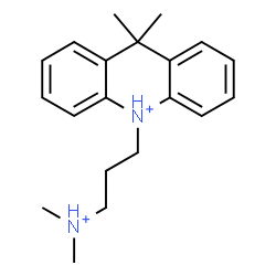 ChemSpider 2D Image | 10-[3-(Dimethylammonio)propyl]-9,9-dimethyl-9,10-dihydroacridinium | C20H28N2