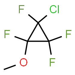ChemSpider 2D Image | 1-Chloro-1,2,2,3-tetrafluoro-3-methoxycyclopropane | C4H3ClF4O