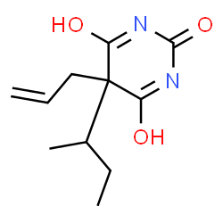 ChemSpider 2D Image | 5-Allyl-5-sec-butyl-2,4,6(1H,3H,5H)-pyrimidinetrione | C11H16N2O3