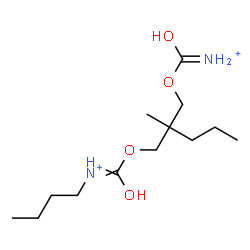 ChemSpider 2D Image | N-{[(2-{[(Ammoniocarbonyl)oxy]methyl}-2-methylpentyl)oxy]carbonyl}-1-butanaminium | C13H28N2O4