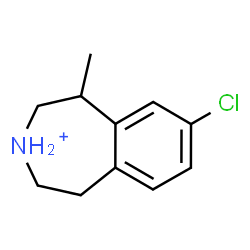 ChemSpider 2D Image | 8-Chloro-1-methyl-2,3,4,5-tetrahydro-1H-3-benzazepinium | C11H15ClN