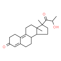 ChemSpider 2D Image | 17-Lactoyl-13,17-dimethyl-1,2,6,7,8,11,12,13,14,15,16,17-dodecahydro-3H-cyclopenta[a]phenanthren-3-one | C22H30O3