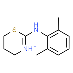 ChemSpider 2D Image | 2-[(2,6-Dimethylphenyl)amino]-5,6-dihydro-4H-1,3-thiazin-3-ium | C12H17N2S