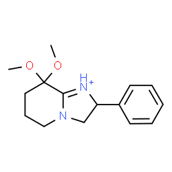 ChemSpider 2D Image | 8,8-Dimethoxy-2-phenyl-2,3,5,6,7,8-hexahydroimidazo[1,2-a]pyridin-1-ium | C15H21N2O2