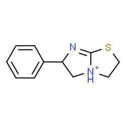 ChemSpider 2D Image | 6-Phenyl-2,3,5,6-tetrahydroimidazo[2,1-b][1,3]thiazol-4-ium | C11H13N2S