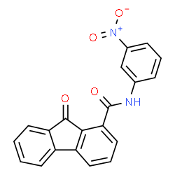 ChemSpider 2D Image | N-(3-Nitrophenyl)-9-oxo-9H-fluorene-1-carboxamide | C20H12N2O4