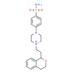 ChemSpider 2D Image | 1-[2-(3,4-Dihydro-1H-isochromen-1-yl)ethyl]-4-(4-sulfamoylphenyl)piperazin-1-ium | C21H28N3O3S