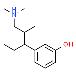 ChemSpider 2D Image | 3-(3-Hydroxyphenyl)-N,N,2-trimethyl-1-pentanaminium | C14H24NO