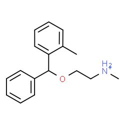 ChemSpider 2D Image | N-Methyl-2-[(2-methylphenyl)(phenyl)methoxy]ethanaminium | C17H22NO