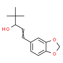 ChemSpider 2D Image | 1-(1,3-Benzodioxol-5-yl)-4,4-dimethyl-1-penten-3-ol | C14H18O3