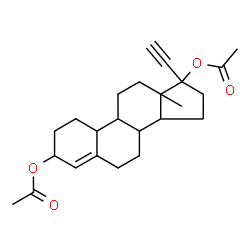 ChemSpider 2D Image | 19-Norpregn-4-en-20-yne-3,17-diyl diacetate | C24H32O4