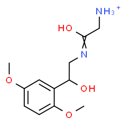 ChemSpider 2D Image | 2-{[2-(2,5-Dimethoxyphenyl)-2-hydroxyethyl]amino}-2-oxoethanaminium | C12H19N2O4