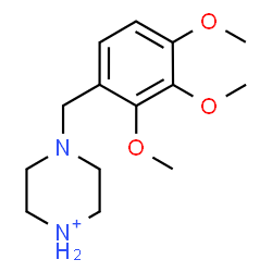 ChemSpider 2D Image | 4-(2,3,4-Trimethoxybenzyl)piperazin-1-ium | C14H23N2O3